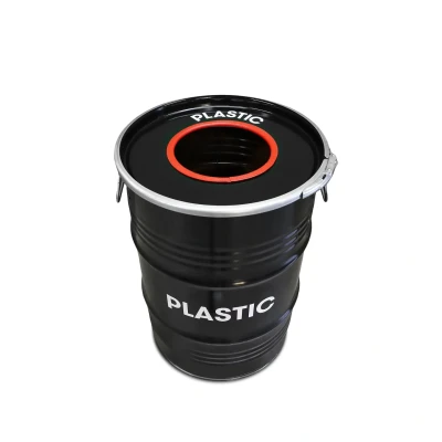 Afbeelding van prullenbak BinBin Hole Plastic industriële afvalscheiding 60 Liter