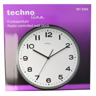 Afbeelding van WT 8500 zwart radio wandklok