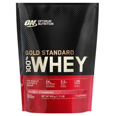 Afbeelding van Optimum Nutrition 100% Whey Gold Standard 450gr Aardbei