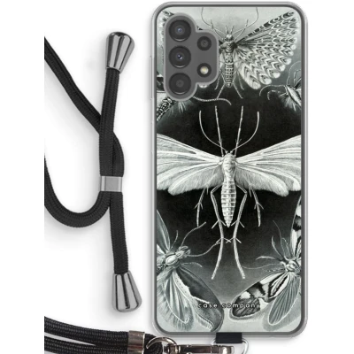 Afbeelding van Case Company® hoesje met Koord geschikt voor Samsung Galaxy A13 4G Haeckel Tineida Telefoonhoesje Zwart Bescherming aan alle Kanten en Over de Schermrand