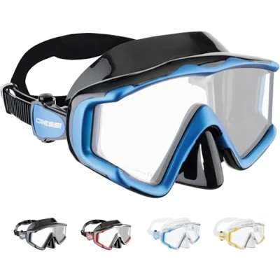 Afbeelding van Cressi Liberty Duikmasker, uniseks, volwassenen, zwart/blauw, eenheidsmaat