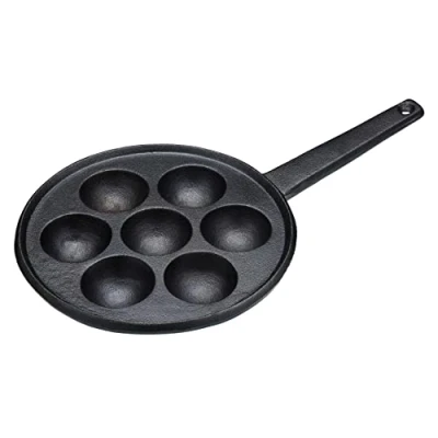 Afbeelding van Kitchencraft Hapjespan Aebleskiver 20,5 Cm Gietijzer Zwart