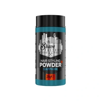 Afbeelding van The Shave Factory Ultra Hold Hair Styling Powder professioneel stylingpoeder voor langdurige fixatie, volumewinst en gestyled haar, 20 g (Saphhire)