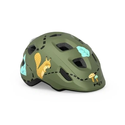 Afbeelding van MET Hooray MIPS Kinderhelm Fietshelm Kinderen Maat S/M (52 55cm) Green Forrest Matt
