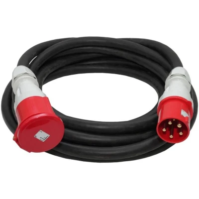 Afbeelding van Walther Werke 39600516100 Stroom Verlengkabel 63 A Zwart 10.00 m