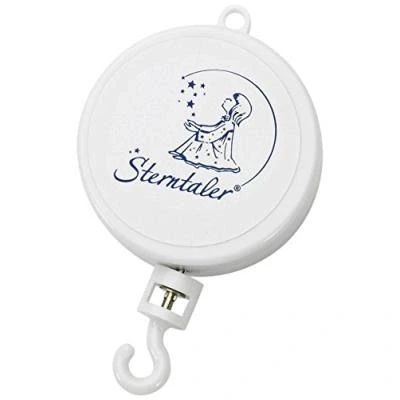Image de STERNTALER Boîte à Musique Tournante pour Mobile Thème Chère Lune, Tu Vas Tranquillement (Güter Mond, Du Gehst So Stille) Blanc