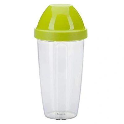 Afbeelding van Westmark Mengbeker en shaker met afneembare mengschijf inhoud: 0,5 l, hoogte: 18,7 cm, kunststof, BPA vrij, kleur: transparant/groen, 3090227A