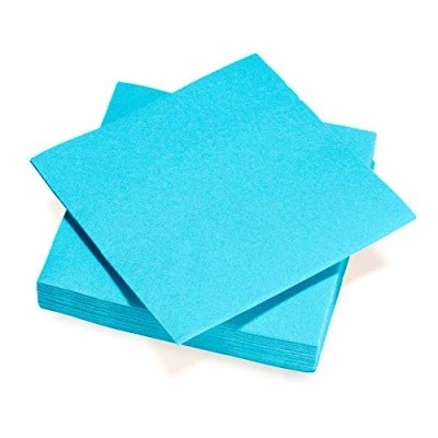Image de lenappageartsdelatable 40 Serviettes Papier Tex Touch Bleu Turquoise FSC® 38 x cm