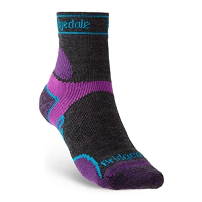 Afbeelding van Bridgedale Dames Hardloopsokken Lightweight T2 Quarter Paars 38 40