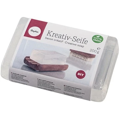 Afbeelding van Rayher Zeepbasis, transparant, 200 g, geurloos, glycerine, 100% veganistisch, volgens cosmetische richtlijnen, dermatologisch getest, creatieve kunst 34226000