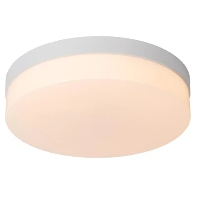 Afbeelding van Lucide BISKIT Plafonnière Badkamer Ø 28 cm LED 1x18W 2700K IP44 Wit