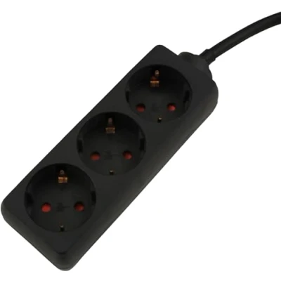 Afbeelding van Unitec 44532 Stekkerdoos, 3 voudig, m, kabel H05VV F G1,5 mm², zwart
