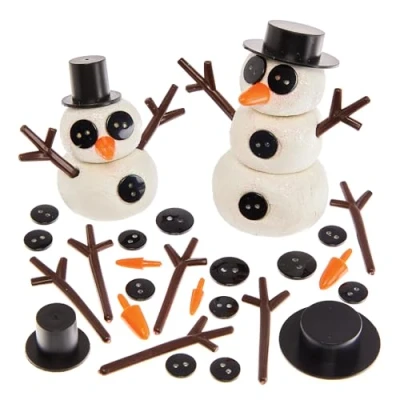 Afbeelding van Baker Ross FX867 Diy Sneeuwpop Accessoireset Pak van 120, Kerstmis Kunst en Knutsel Decoratie Kits voor Kinderen