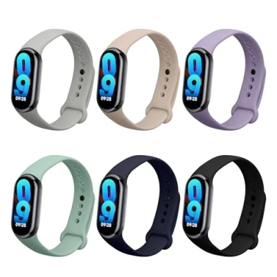 Afbeelding van kwmobile 6x armband geschikt voor Xiaomi Mi Band 8 Verstelbaar 14 22 cm Bandjes fitnesstracker in meerkleurig