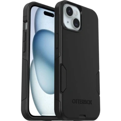 Afbeelding van OtterBox Commuter beschermhoes voor iPhone 15 / 14 13, schokbestendig, valbescherming, ondersteunt 3 x meer vallen dan militaire standaard, zwart, levering zonder verpakking