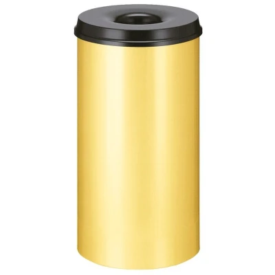 Afbeelding van Papierbak vlamdovend 50ltr geel/zwart