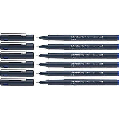Afbeelding van Schneider Pictus fijne viltstiften, lijndikte 0,2 mm, blauw, 6 stuks