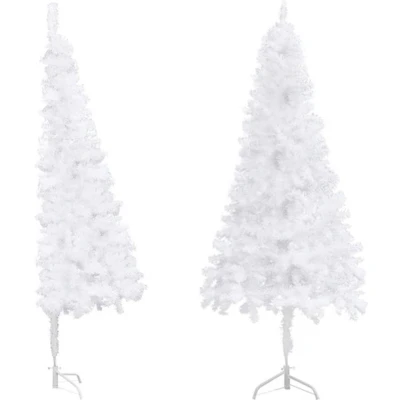 Afbeelding van Kunstkerstboom hoek 240 cm PVC wit