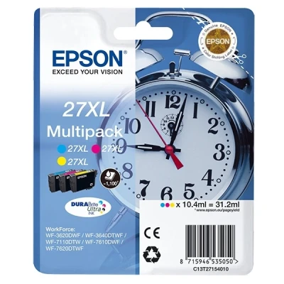 Image de Cartouche Epson Multipack 27 XL Cyan, Magenta, Jaune