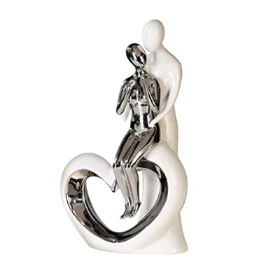 Afbeelding van Sculptuur Keramiek liefde met hart