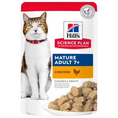 Afbeelding van Hill&#039;s Science Plan Mature Adult 7+ Active Longevity met Kip Bestel ook natvoer: 12 x 85 g