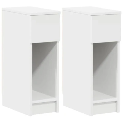Afbeelding van vidaXL Nachtkastjes 2 st met lade 20x36x60 cm wit