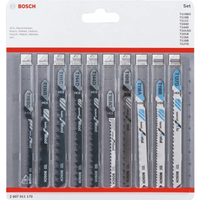 Afbeelding van Bosch Accessories 2607011170 Decoupeerzaagbladenset Wood and Metal, 10 delig stuk(s)