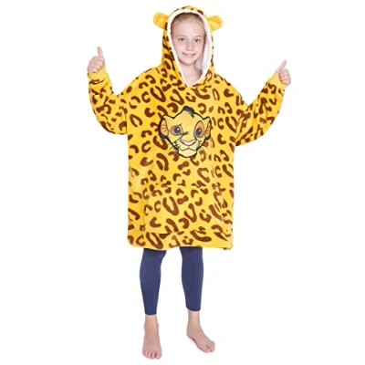 Afbeelding van Disney Kinderhoodie oversized geruite sweater voor kind of tiener Stitch Mickey Minnie, Mosterd