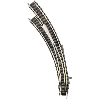 Afbeelding van N Fleischmann Piccolo (met ballastbed) 9168 Gebogen wissel, Links 45 356.5 mm, 420 mm 1 stuk(s)
