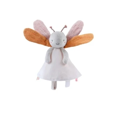 Image de Noukie’s Doudou Naissance Louli la Libellule Veloudoux Doux Cadeau de Original Blanc 1 Unité