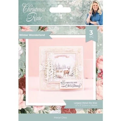 Afbeelding van Sara Signature Christmas Rose Snijmal Winter Wonderland