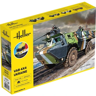 Afbeelding van 1:35 Heller 57130 VAB 4X4 Ukraine Starter Kit Plastic Modelbouwpakket