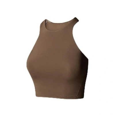 Afbeelding van The North Face Refina Longline BRA Sportbh met medium support, Dames, Maat: 42, Smokey brown
