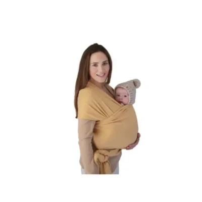 Afbeelding van Mushie Baby Wrap draagdoek Mustard Melange