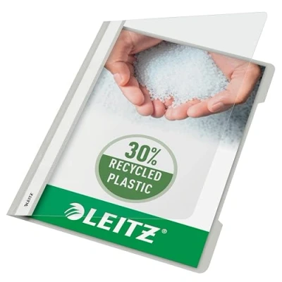Afbeelding van Leitz Snelhechter A4 30% pre consumer gerecycled plastic 25 stuks Grijs