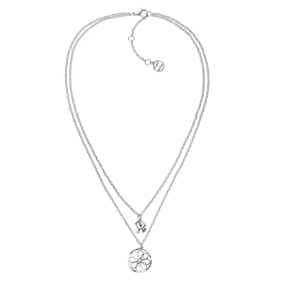 Afbeelding van Tommy Hilfiger Jewelry roestvrij stalen dames ketting met kristallen 2780067