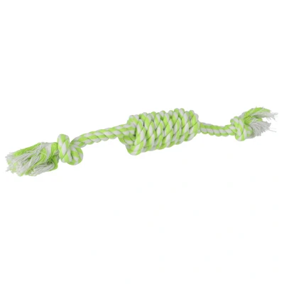 Afbeelding van Adori Flostouw Gerold 42 cm Hondenspeelgoed Wit&amp;Lime