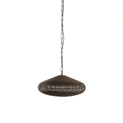 Afbeelding van Bahoto hanglamp Ø60x23 cm mat donkerbruin