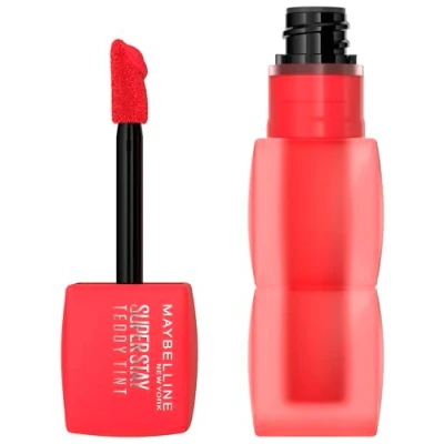 Afbeelding van Maybelline New York Teddy Tint, gekleurde lippen, langdurig, fluweelachtig, houdt 12 uur, laminaatformule, Superstay, Kleur: July Forever 35, 5 ml