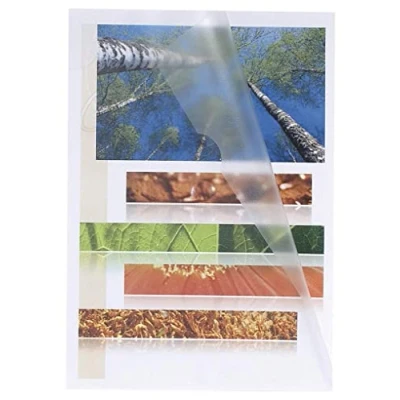 Afbeelding van Exacompta Ref. 58600E zak met 100 hoeken van glad polypropyleen dikte 12/100 inkeping scheurvast afmetingen: 15,6 x 22 cm formaat DIN A5 kleur kristal