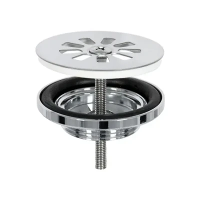Afbeelding van Differnz Afvoerplug Chroom Afvoerstop voor Wastafel Ø 64 mm 6M schroef