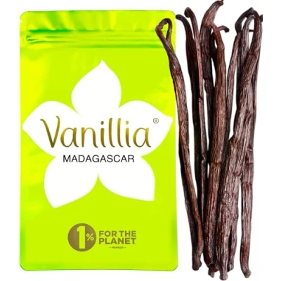 Image de VANILLIA 6 Gousses de Vanille Bourbon Madagascar L:14/16cm Sachet FreshZIP refermable