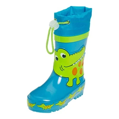 Afbeelding van Playshoes Regenlaarsjes met trekkoord Krokodil maat 26 27EU