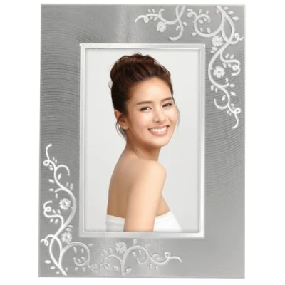 Afbeelding van Hama Fotolijst 13 x 18 cm, staand formaat, om op te hangen, standaard, fluweel, achterwand, glas, beeldformaat zilver