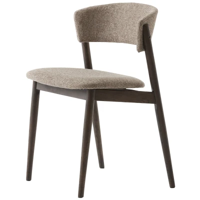 Afbeelding van Hygge Interiors Revere Eetkamerstoel Espresso Bruin / Latte