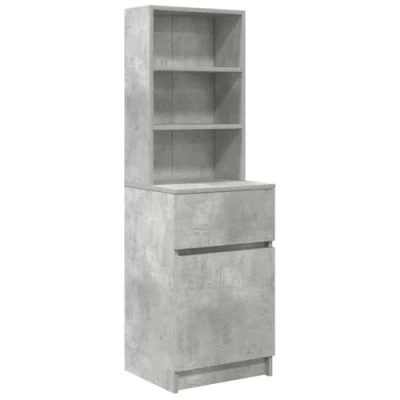Afbeelding van vidaXL Nachtkastje 39x35x125 cm bewerkt hout betongrijs