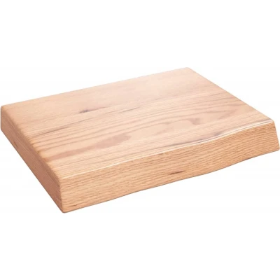 Afbeelding van vidaXL Wastafelblad 40x30x6 behandeld massief hout lichtbruin