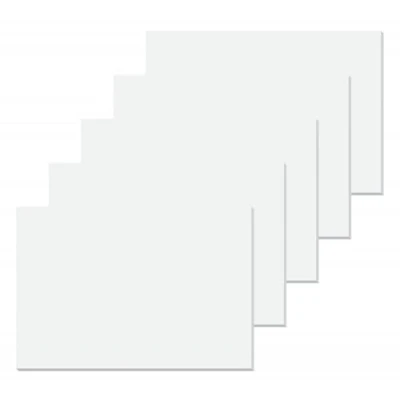 Afbeelding van SIGEL SY510 set van 5 bureauonderleggers, papierblok/tekenblok, A2 (59,5 x 41 cm), effen, wit, 50 vellen