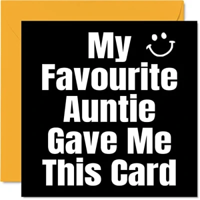 Afbeelding van Grappige verjaardagskaart voor Neffe My Favourite Auntie neeftante, verjaardagscadeau 145 mm x