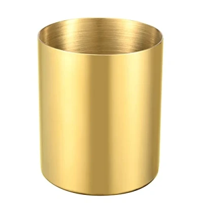 Afbeelding van Gouden pennenhouder voor kantoor, 304 roestvrijstalen potloodhouder, pennenhouder, vazen, bloempot, houder make upkwasten, kantooraccessoires
